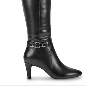 Bandolino black leather boots NWT size 9 1/2